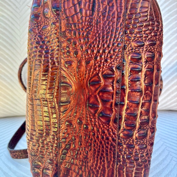 Brahmin Celia Pecan Melbourne Croc-Embossed Shoulder Bag with Gold Hardware - Picture 5 of 7